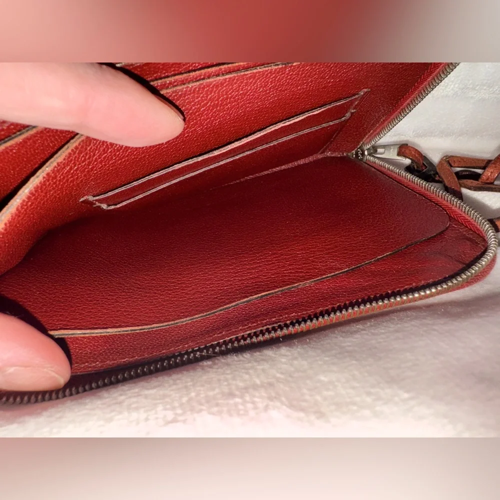 Hermès Zip Clutch Vintage, Rare Find, Excellent Condition-Rouge H- - Picture 11 of 16